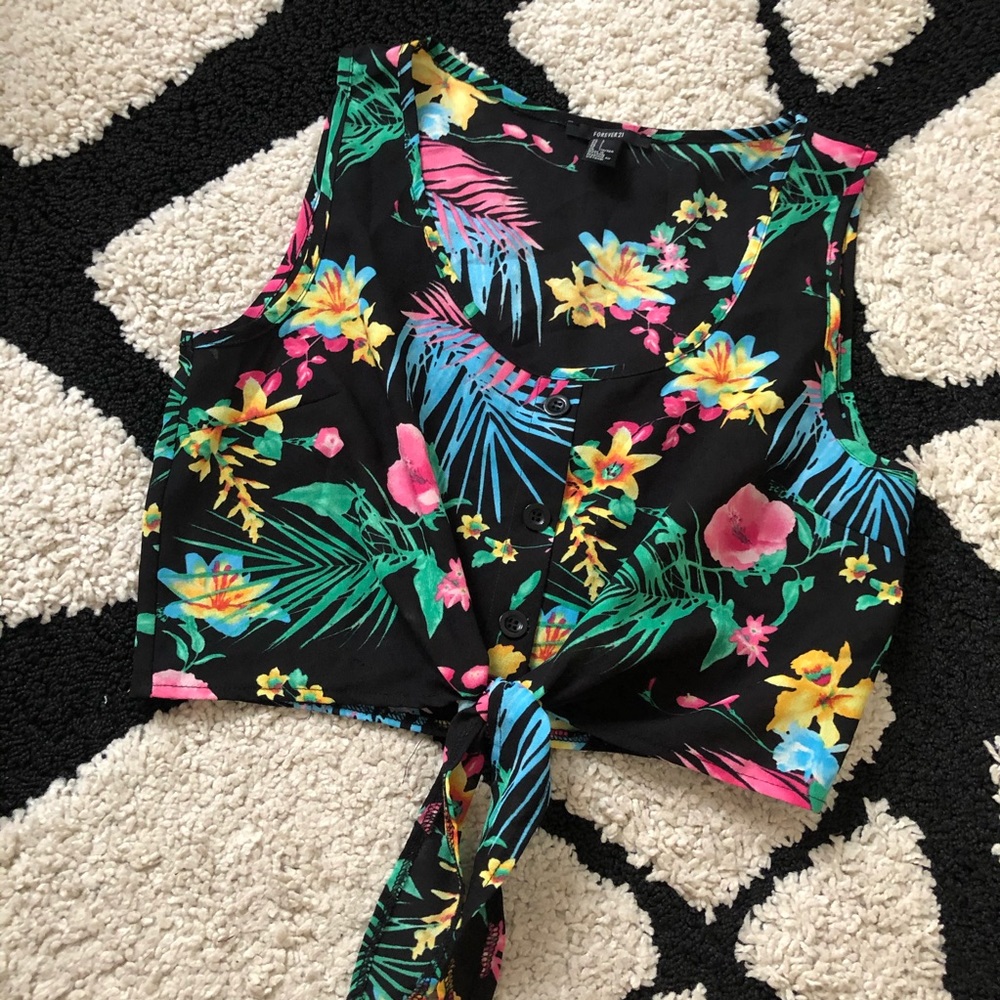 Tropical Hawaiian Crop Top